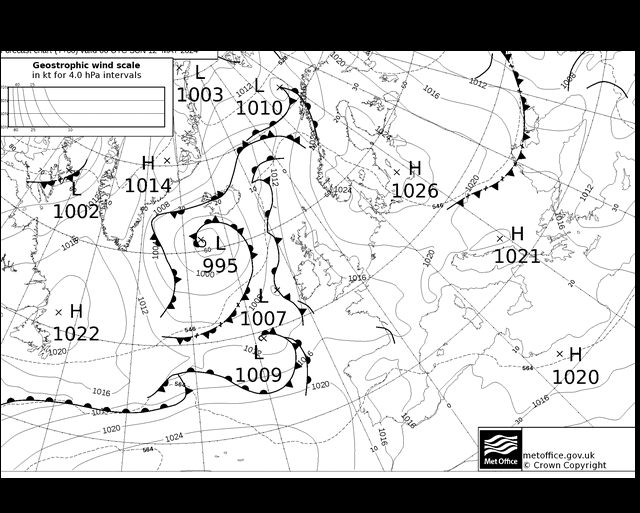 MetOffice UK Fronts Ne 12.05.2024 00 UTC