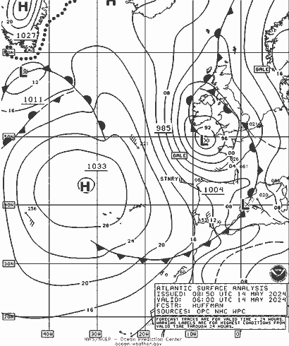 NOAA Fronts Tu 14.05.2024 06 UTC