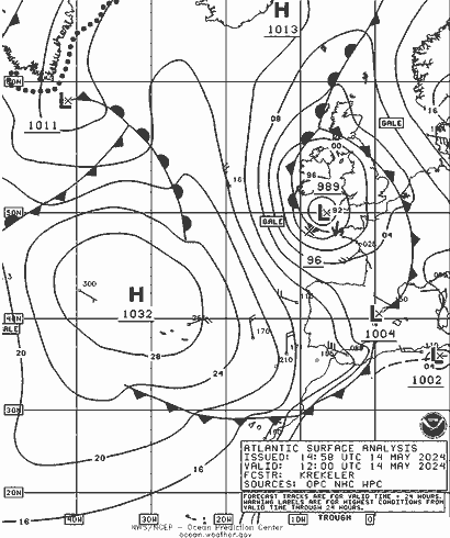 NOAA Fronts Sa 14.05.2024 12 UTC