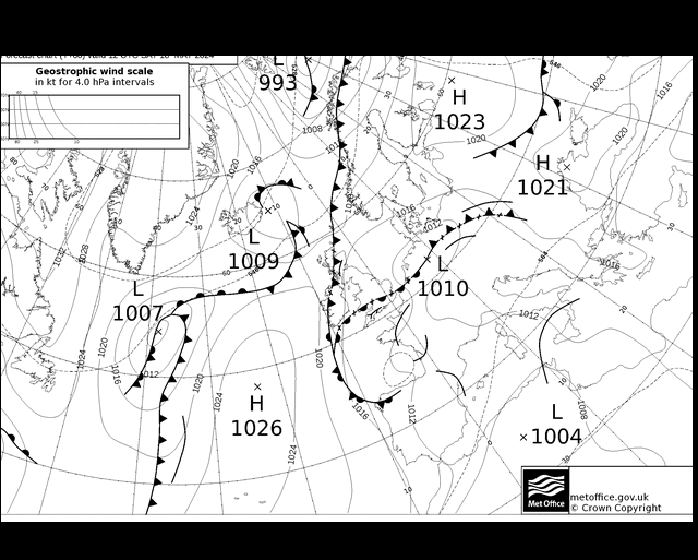 MetOffice UK Fronts сб 18.05.2024 12 UTC