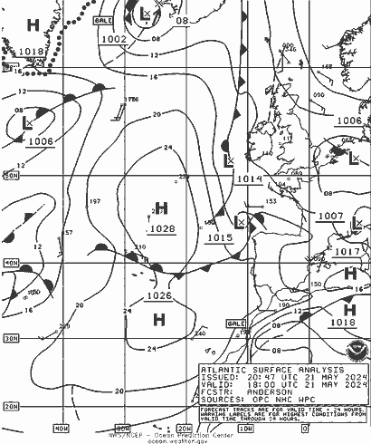 NOAA Fronts mar 21.05.2024 18 UTC