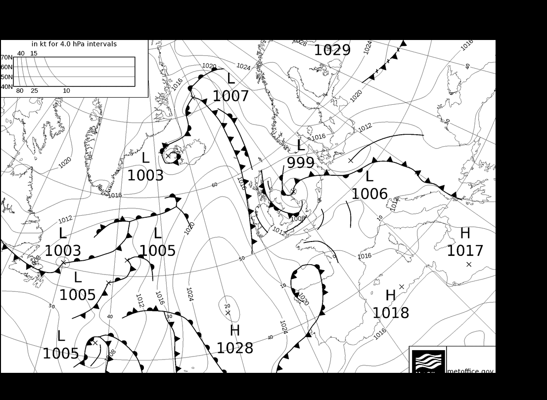 MetOffice UK Fronts Qua 22.05.2024 06 UTC