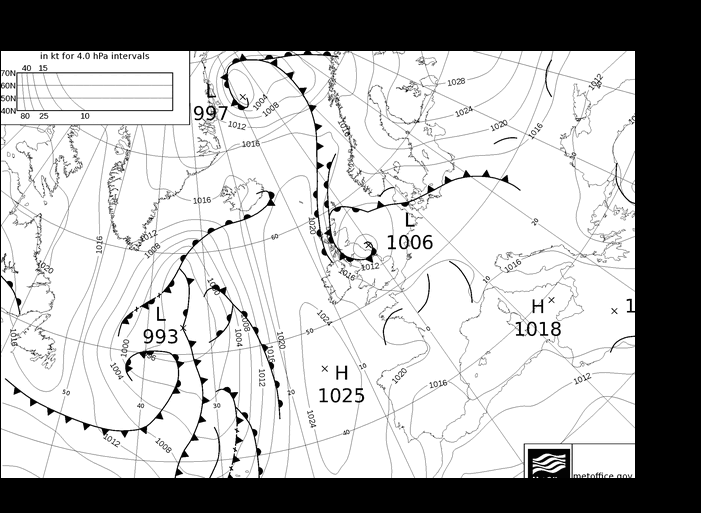 MetOffice UK Fronts чт 23.05.2024 06 UTC