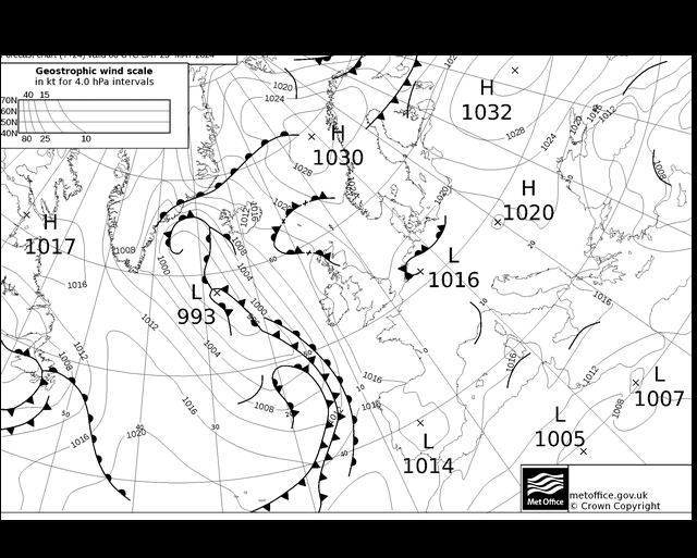 MetOffice UK Fronts сб 25.05.2024 00 UTC