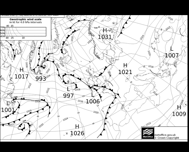 MetOffice UK Fronts Ne 26.05.2024 00 UTC