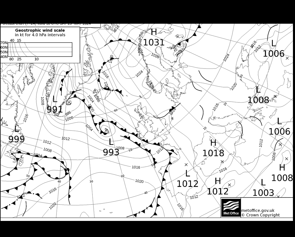 MetOffice UK Fronts Sa 25.05.2024 18 UTC