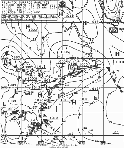 NOAA Fronts Cts 25.05.2024 00 UTC