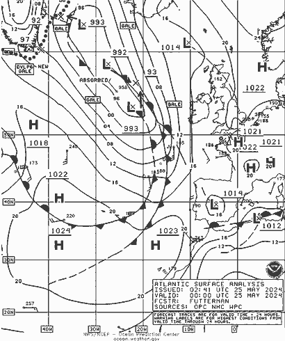 NOAA Fronts sam 25.05.2024 00 UTC