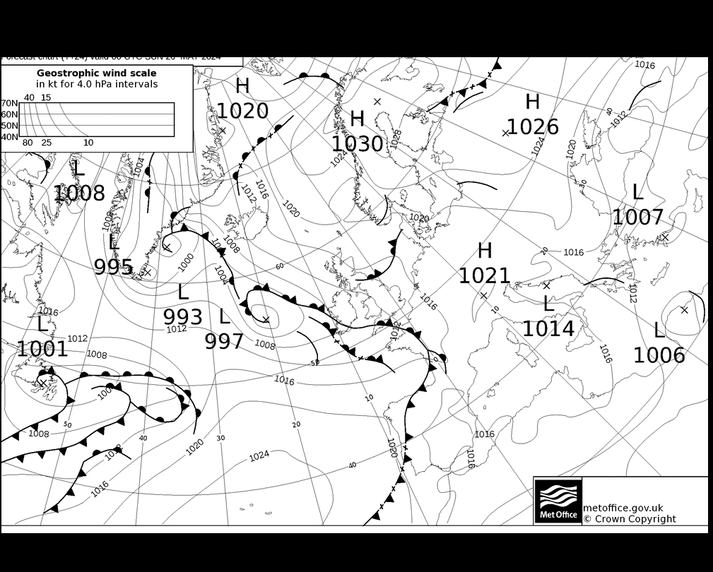 MetOffice UK Fronts Paz 26.05.2024 00 UTC