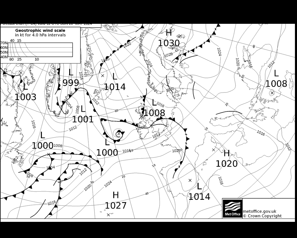 MetOffice UK Fronts Dom 26.05.2024 12 UTC