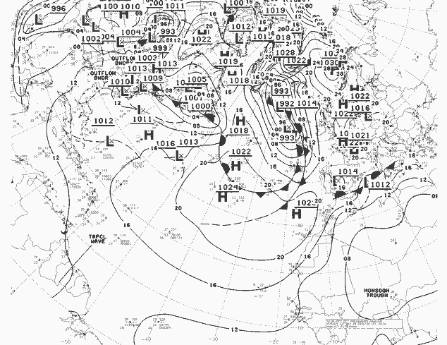 NWS Fronts sáb 25.05.2024 00 UTC