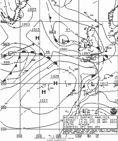 NOAA Fronts dim 26.05.2024 12 UTC