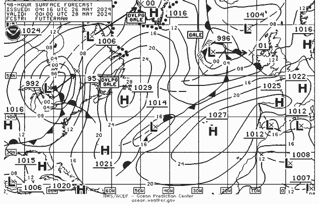 NWS Fronts wto. 28.05.2024 00 UTC