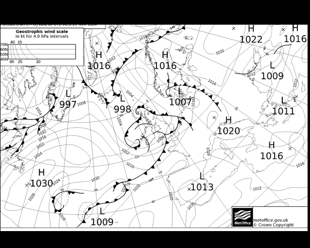 MetOffice UK Fronts  29.05.2024 00 UTC