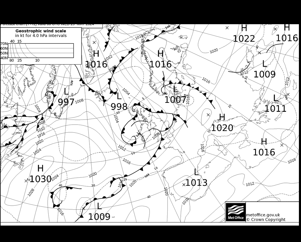 MetOffice UK Fronts mié 29.05.2024 00 UTC