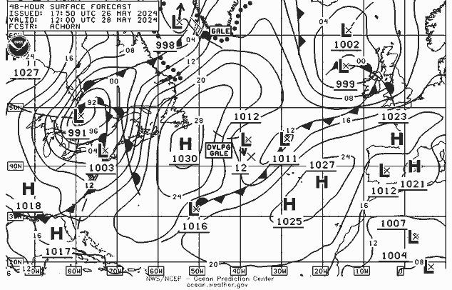 NWS Fronts mar 28.05.2024 12 UTC