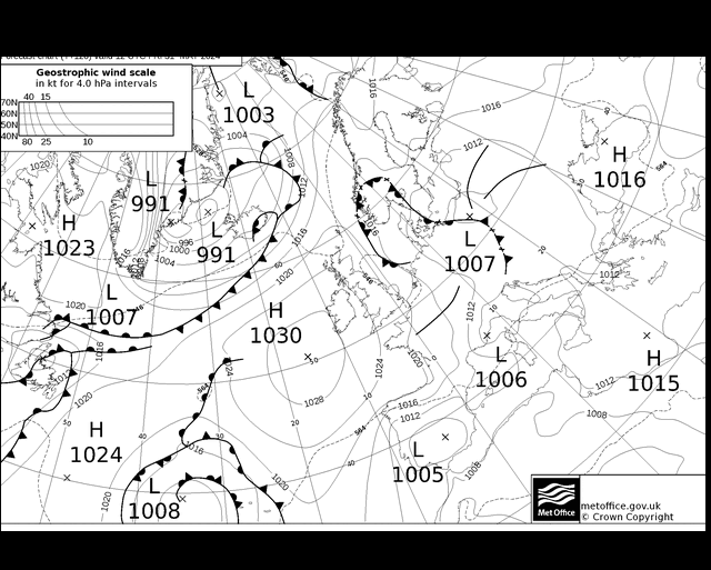 MetOffice UK Fronts Sex 31.05.2024 18 UTC