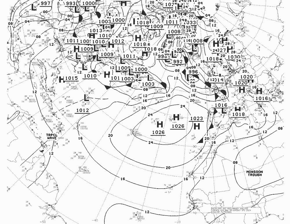 NWS Fronts nie. 26.05.2024 00 UTC