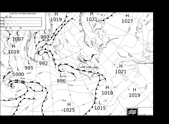 MetOffice UK Fronts Ne 26.05.2024 00 UTC