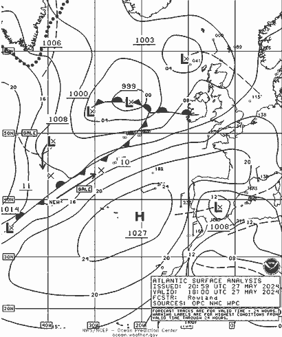 NOAA Fronts Mo 27.05.2024 18 UTC