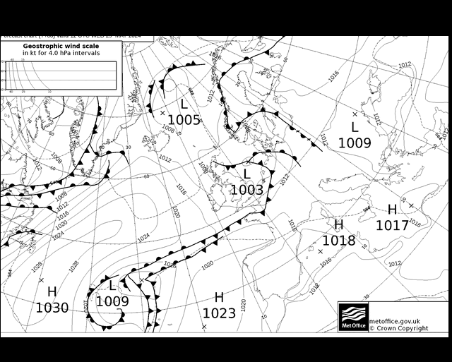 MetOffice UK Fronts mié 29.05.2024 12 UTC