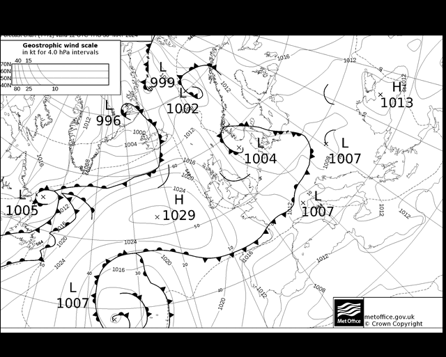 MetOffice UK Fronts  30.05.2024 12 UTC