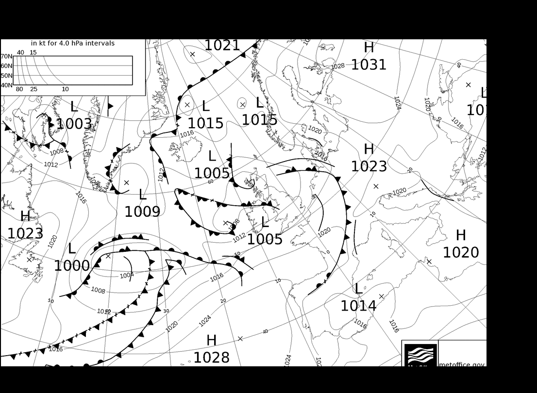 MetOffice UK Fronts Pzt 27.05.2024 00 UTC