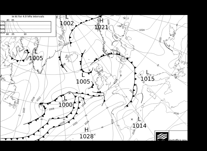 MetOffice UK Fronts пн 27.05.2024 06 UTC