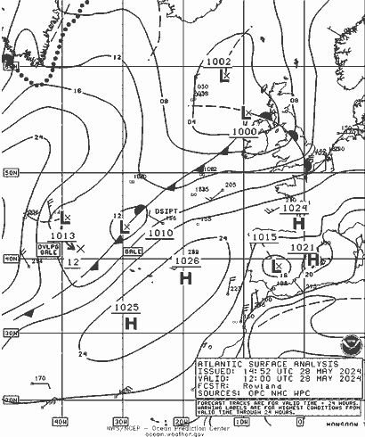 NOAA Fronts Tu 28.05.2024 12 UTC