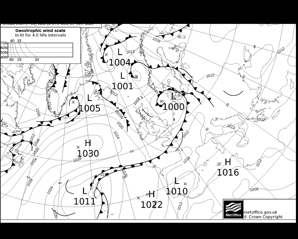 MetOffice UK Fronts Çar 29.05.2024 18 UTC