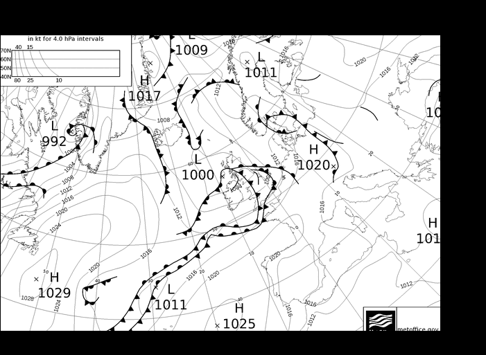 MetOffice UK Fronts wto. 28.05.2024 12 UTC