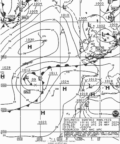 NOAA Fronts We 29.05.2024 12 UTC