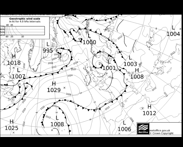 MetOffice UK Fronts Per 30.05.2024 12 UTC