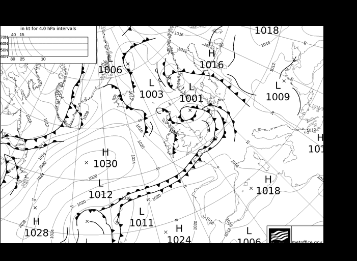 MetOffice UK Fronts Çar 29.05.2024 12 UTC