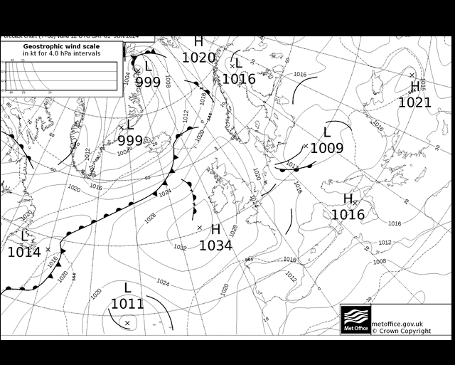 MetOffice UK Fronts sam 01.06.2024 12 UTC