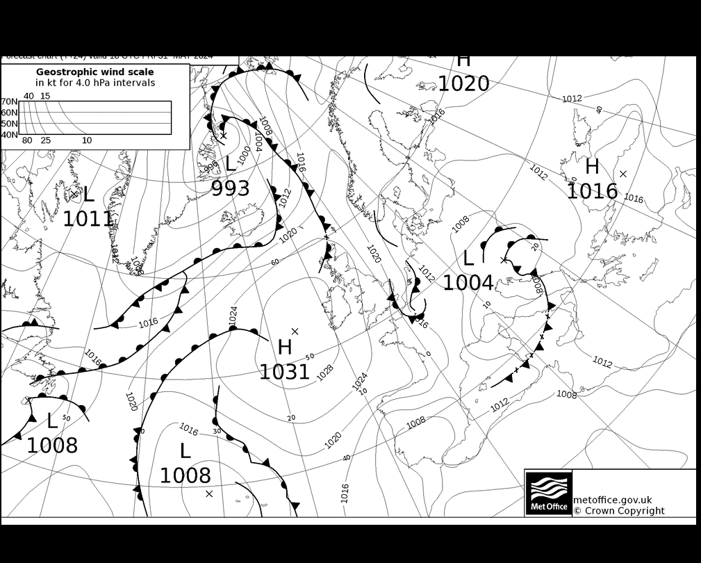 MetOffice UK Fronts Pá 31.05.2024 18 UTC