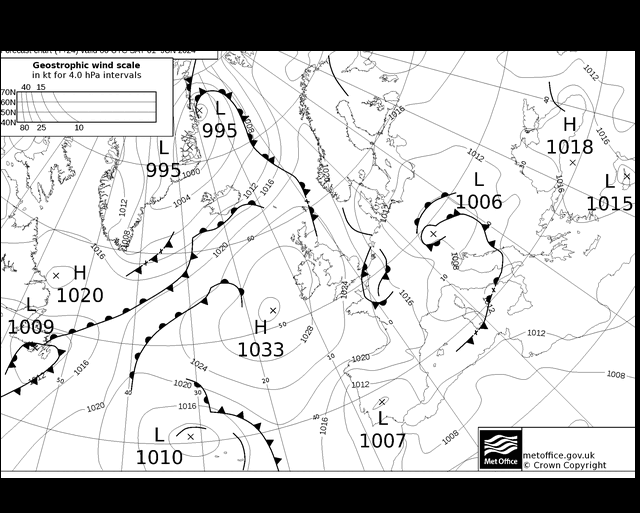 MetOffice UK Fronts sáb 01.06.2024 00 UTC