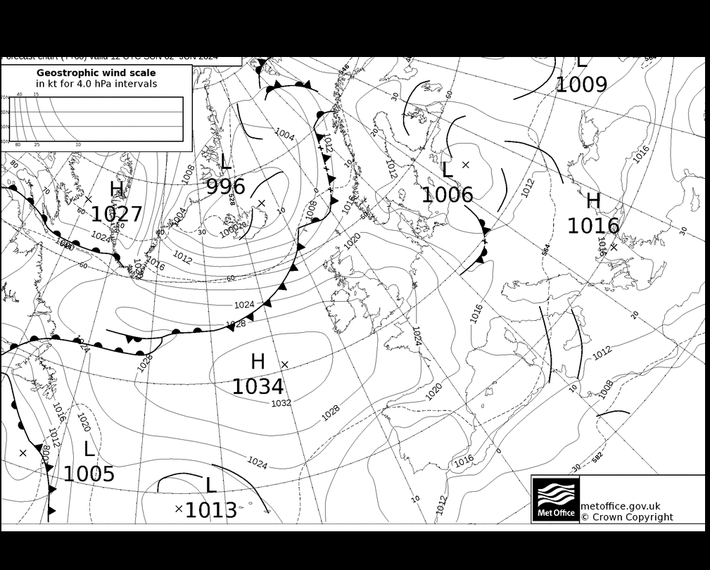 MetOffice UK Fronts Paz 02.06.2024 12 UTC