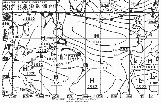 NWS Fronts  03.06.2024 12 UTC