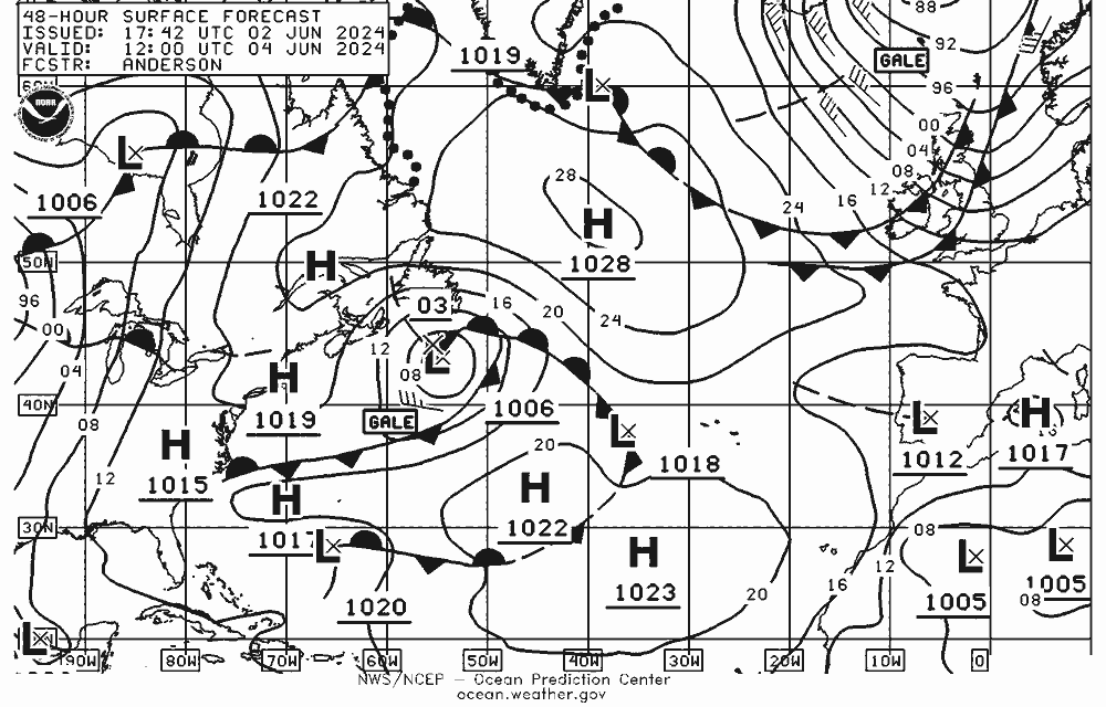 NWS Fronts вт 04.06.2024 12 UTC