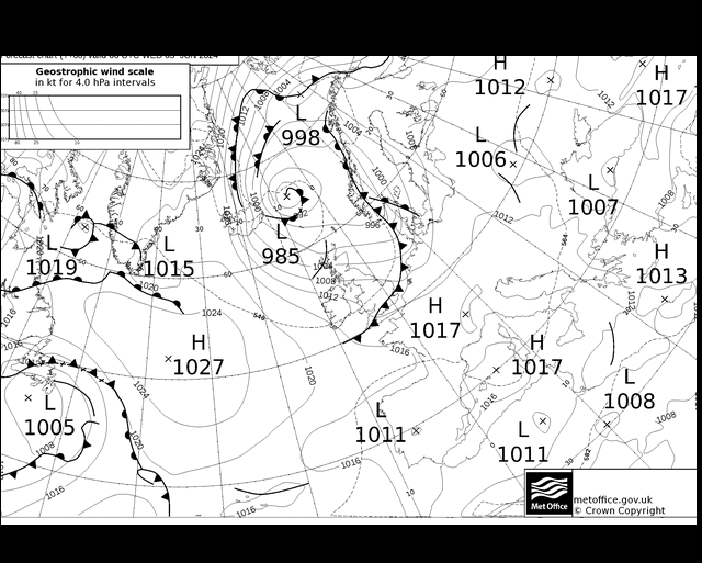 MetOffice UK Fronts Çar 05.06.2024 00 UTC