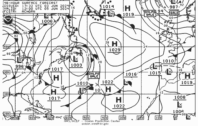 NWS Fronts śro. 05.06.2024 12 UTC