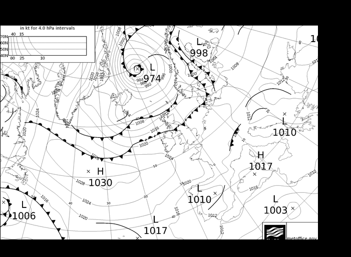 MetOffice UK Fronts Pzt 03.06.2024 12 UTC