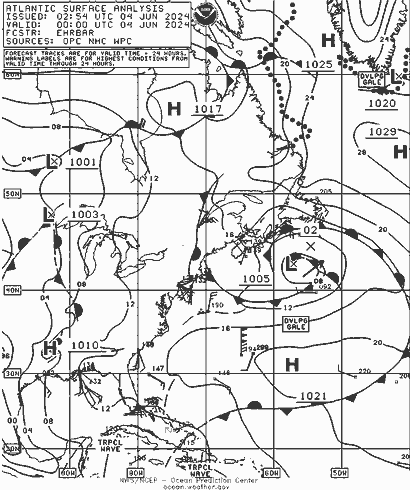 NOAA Fronts Ter 04.06.2024 00 UTC