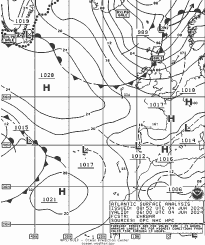 NOAA Fronts Tu 04.06.2024 06 UTC