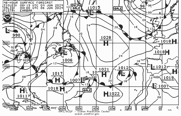 NWS Fronts Čt 06.06.2024 00 UTC