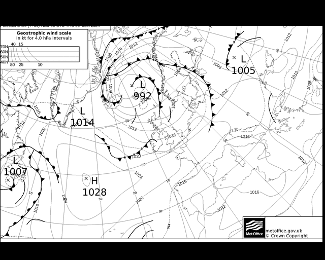 MetOffice UK Fronts Čt 06.06.2024 00 UTC