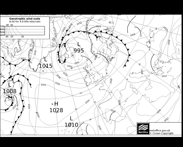 MetOffice UK Fronts jue 06.06.2024 12 UTC