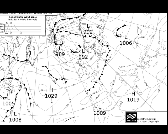 MetOffice UK Fronts Qua 05.06.2024 18 UTC