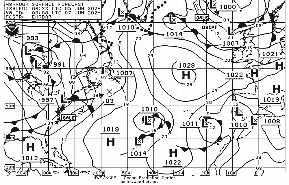 NWS Fronts  07.06.2024 00 UTC